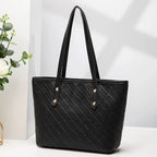 Sac Fourre-tout Motif Damier Brun