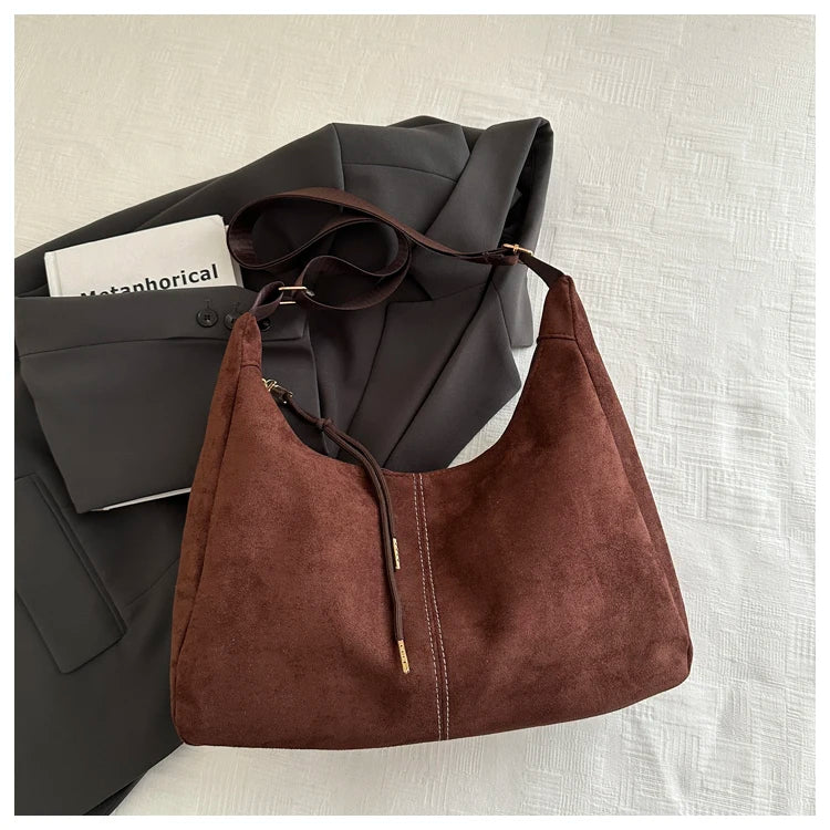 Sac en cuir suédé grande capacité