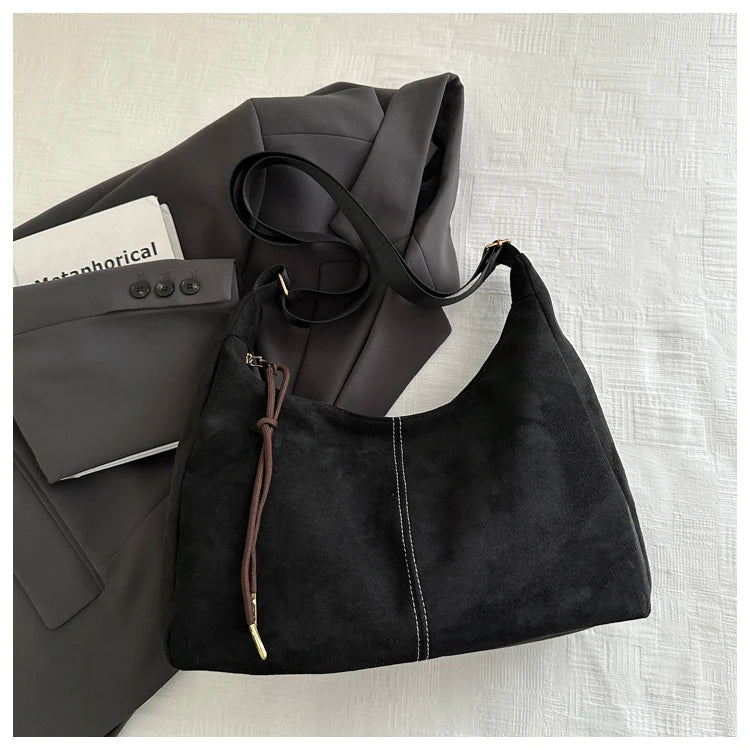 Sac en cuir suédé grande capacité