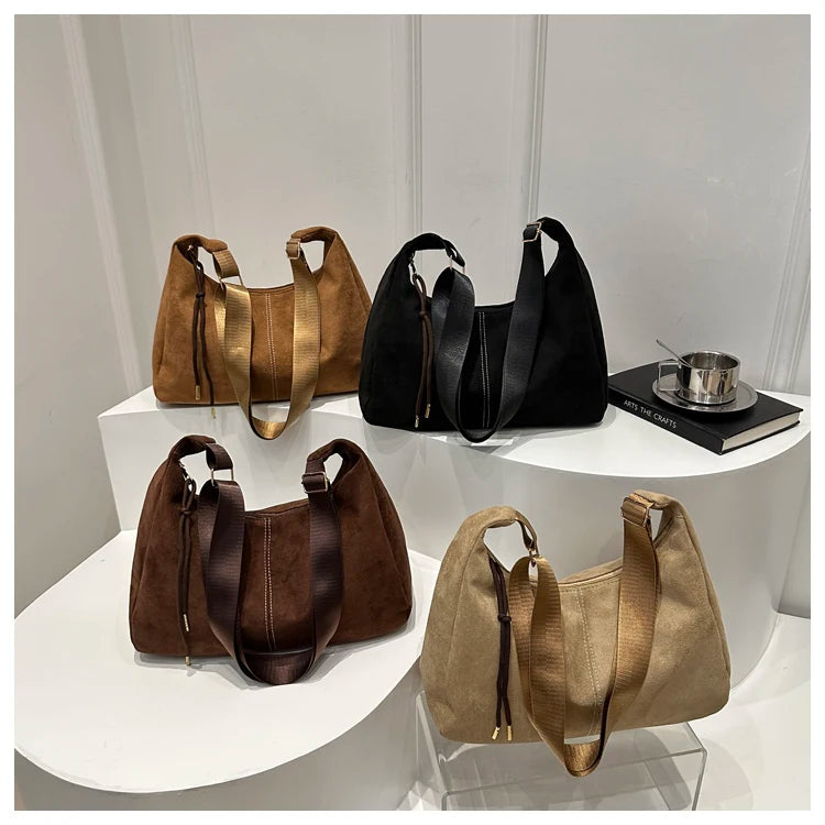 Sac en cuir suédé grande capacité