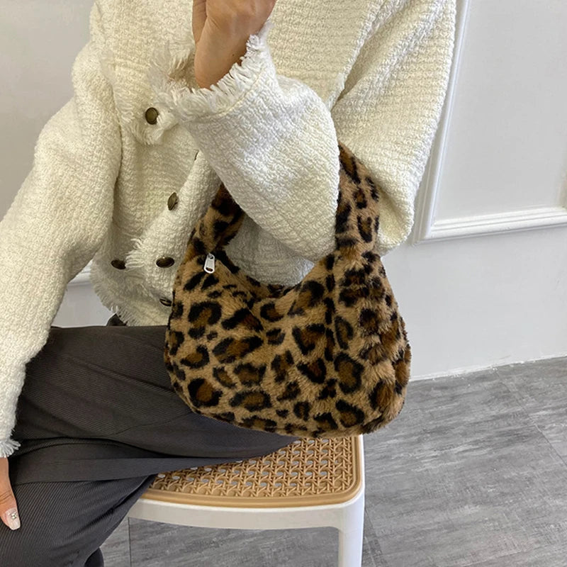 Sac fourre-tout élégant à motif léopard