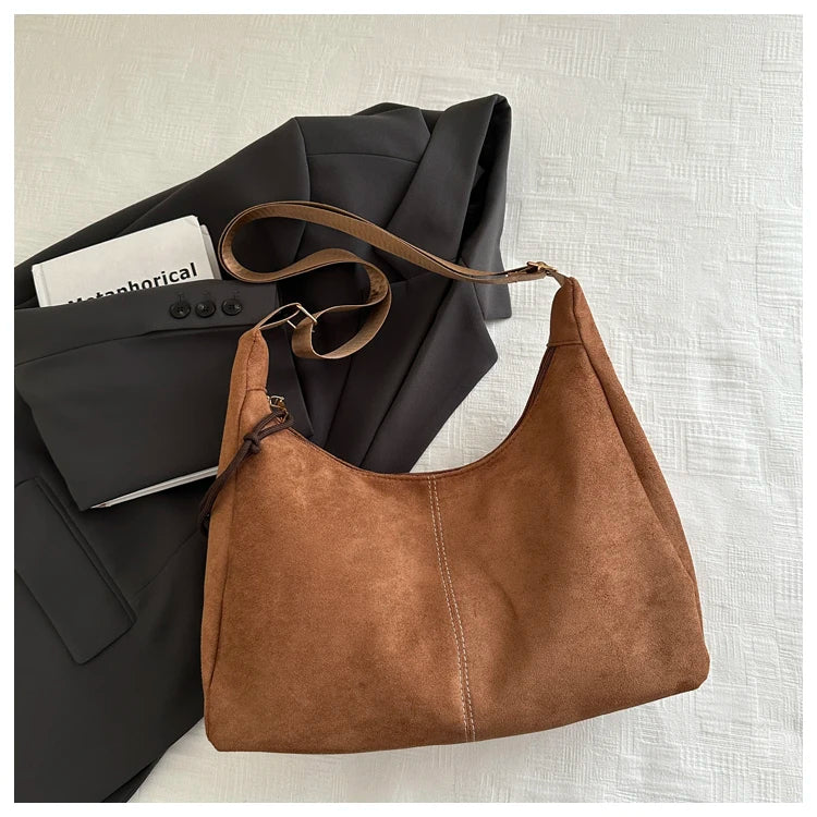 Sac en cuir suédé grande capacité