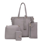 Lot de 4 sacs fourre-tout en cuir PU
