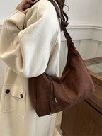 Sac en cuir suédé grande capacité