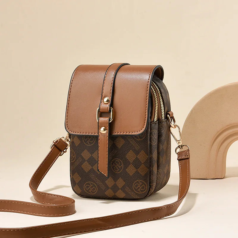 Sac téléphone en cuir souple