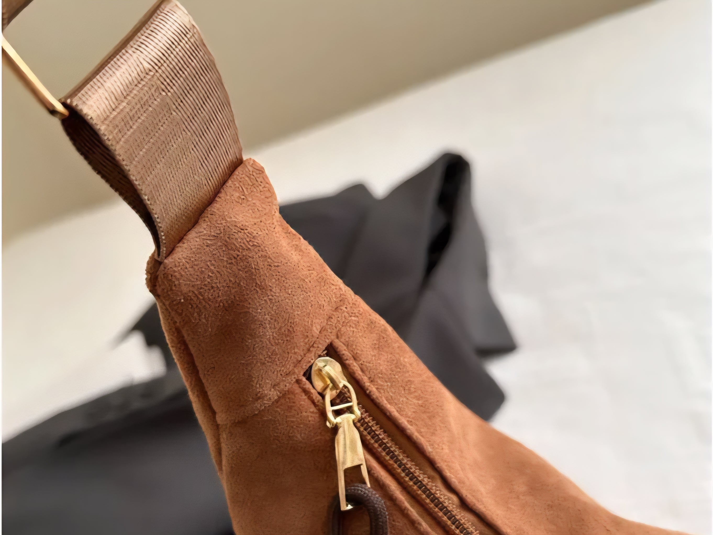 Sac en cuir suédé grande capacité