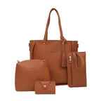 Lot de 4 sacs fourre-tout en cuir PU