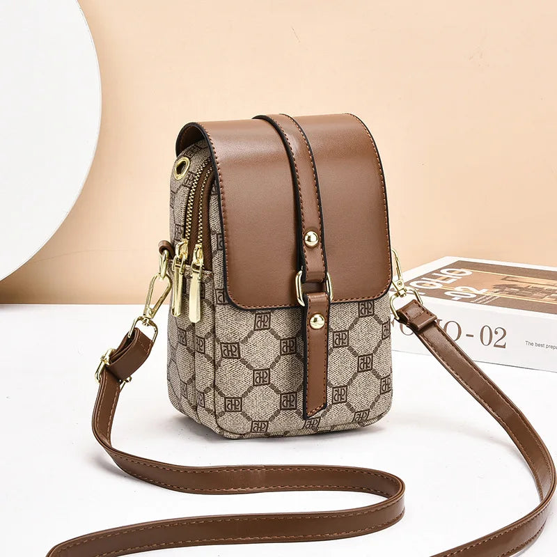 Sac téléphone en cuir souple